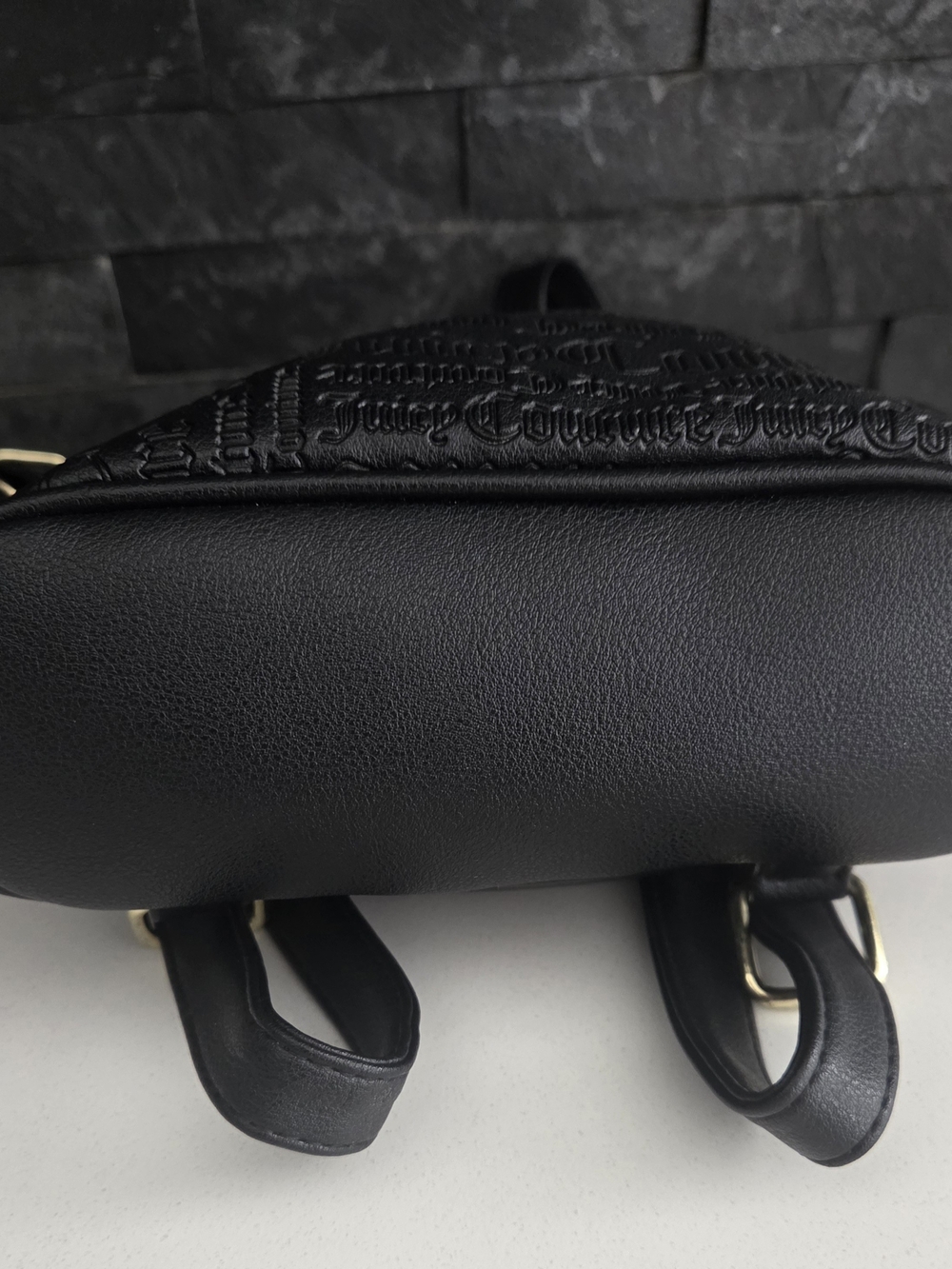 Juicy Couture Black Embossed Mini Backpack - Picture 5 of 11